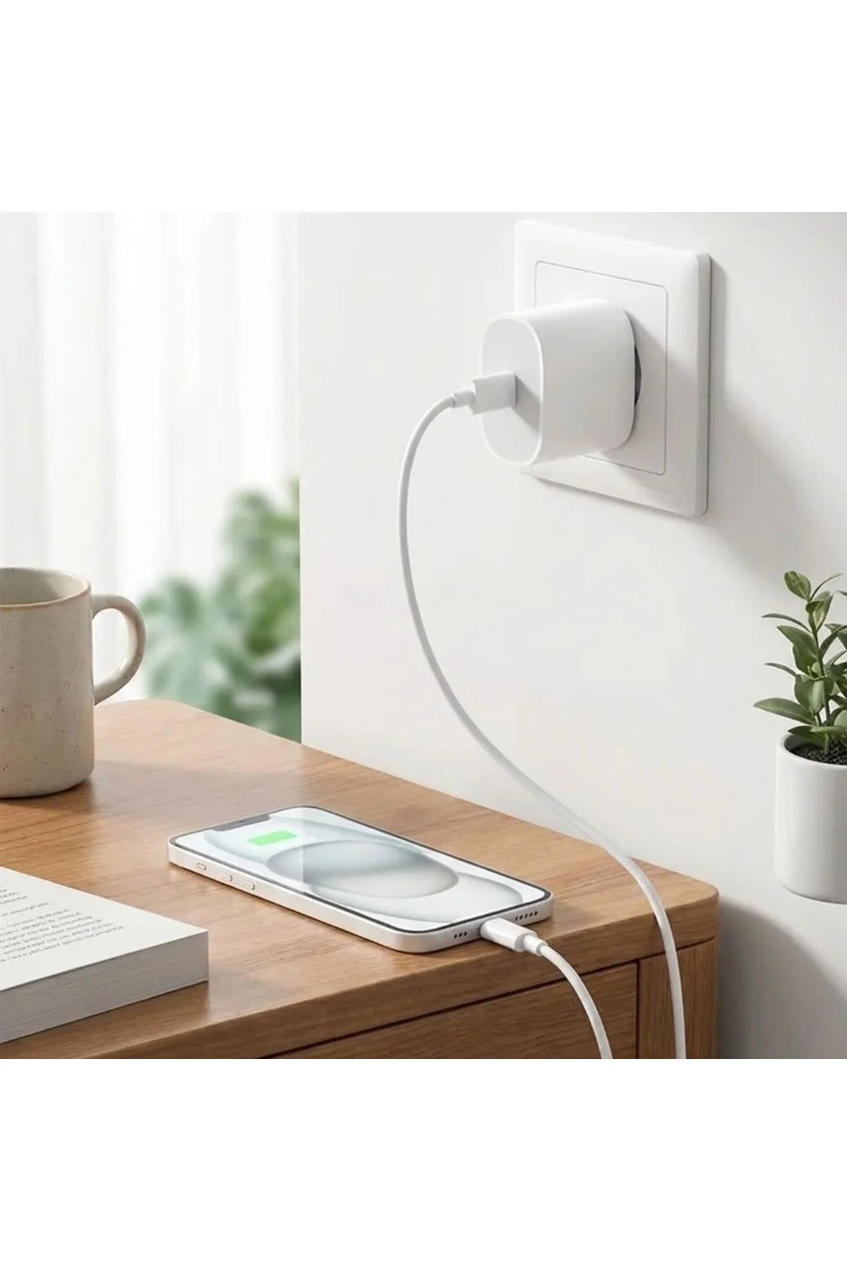 20W Hızlı Şarj Adaptörü USB-C to Lightning Kablolu – PD Destekli Süper Hızlı Şarj Cihazı - Görsel 2