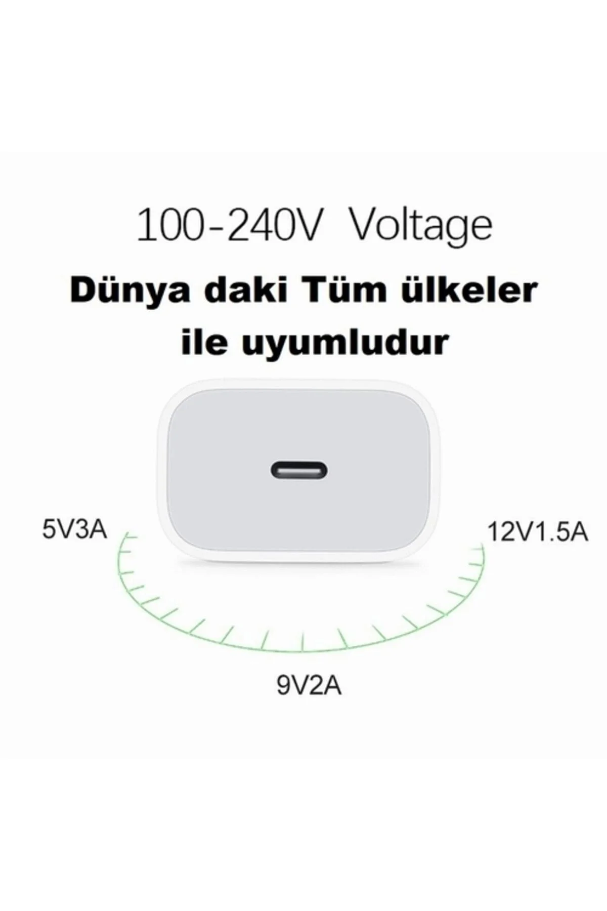 20w Hızlı Şarj Aleti Seti Usb-c-a (kablo Dahil)