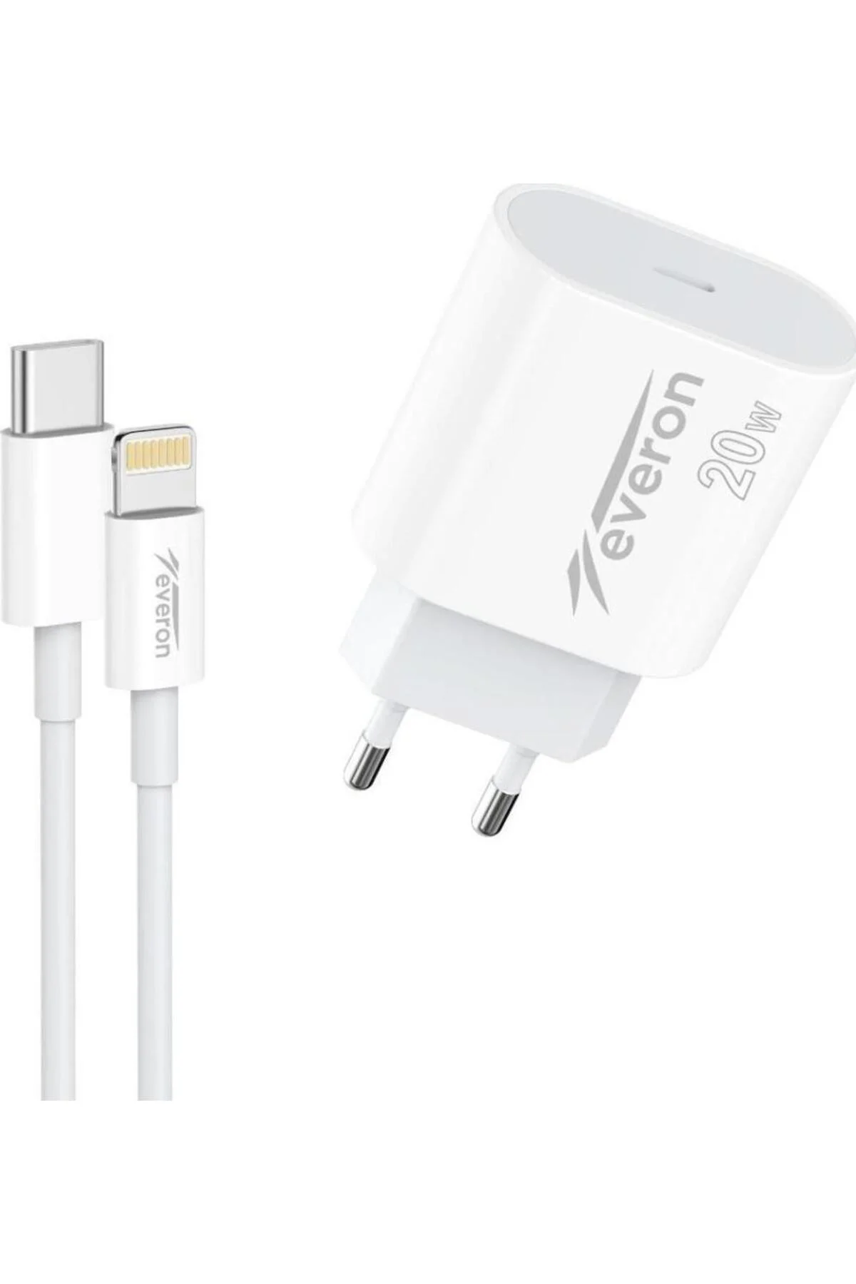 20W İphone 13 Pro Max. İle Uyumlu Type C to Lightning Hızlı Şarj Kablo Seti Evr013-I
