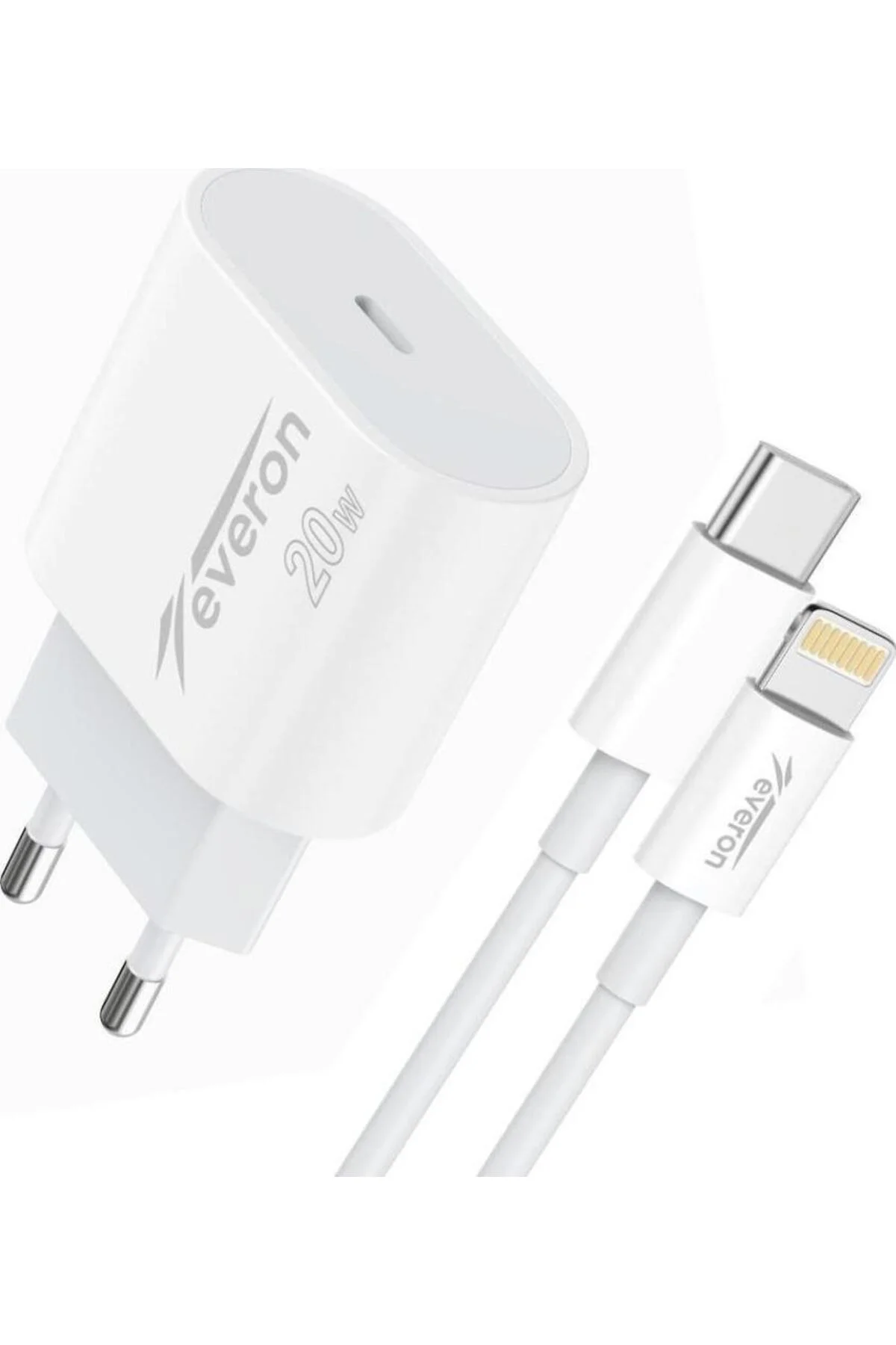 20W İphone 13 Pro Max. İle Uyumlu Type C to Lightning Hızlı Şarj Kablo Seti Evr013-I