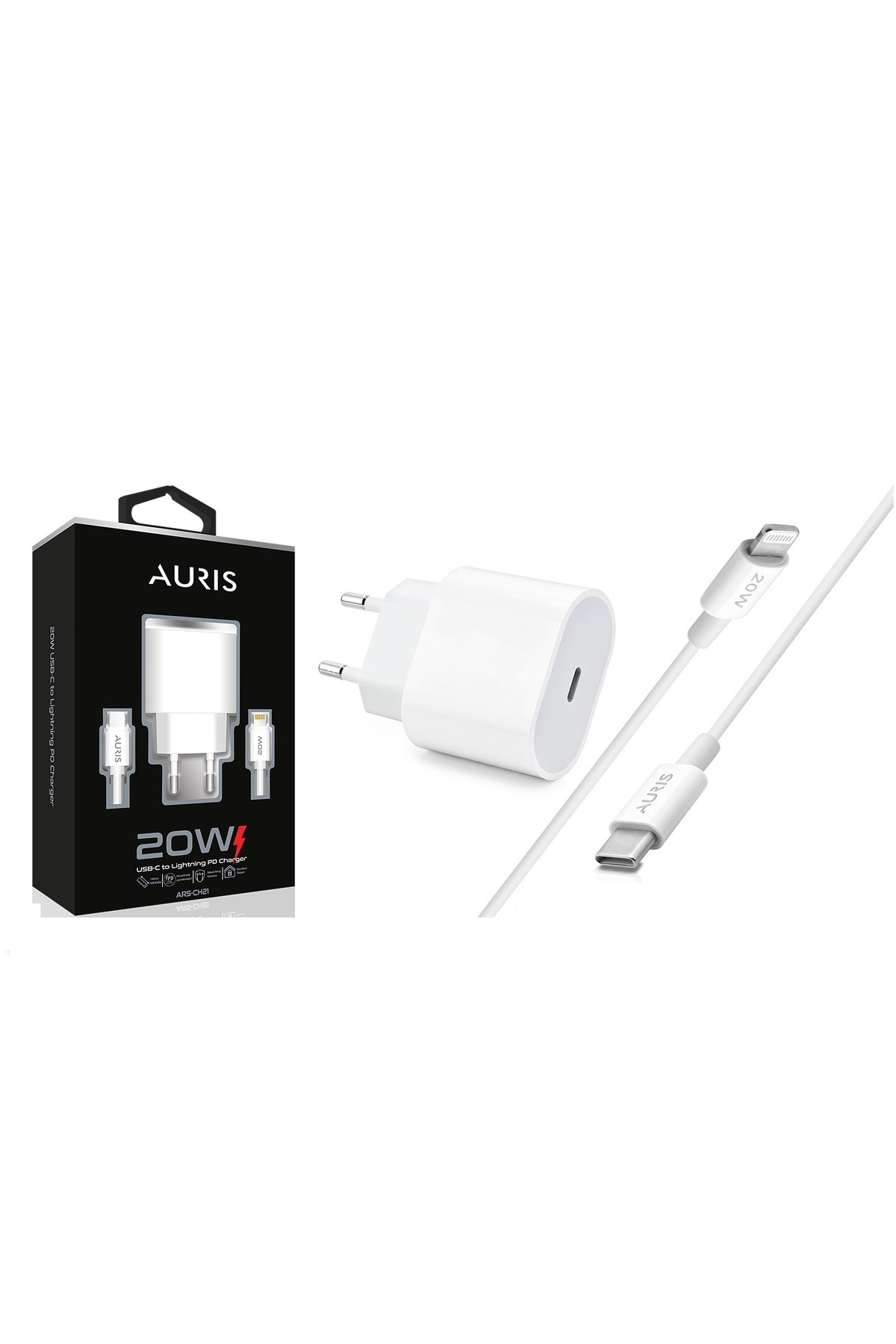 20W Iphone Uyumlu USB-C to Lighting Şarj Aleti Seti