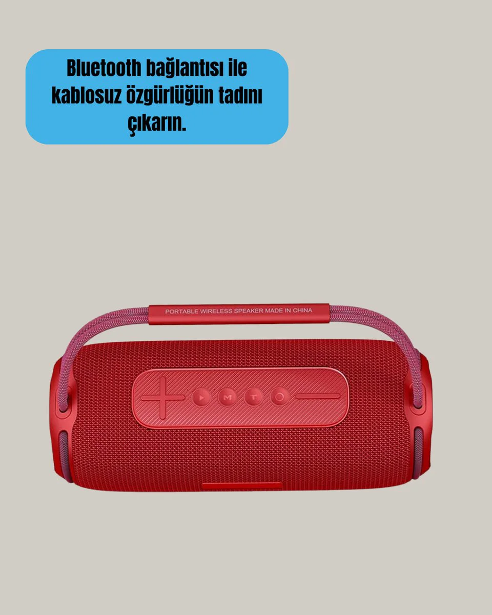 20W Kablosuz Bluetooth Hoparlör RGB Işık Efektli - Suya Dayanıklı ve Uzun Pil Ömrü