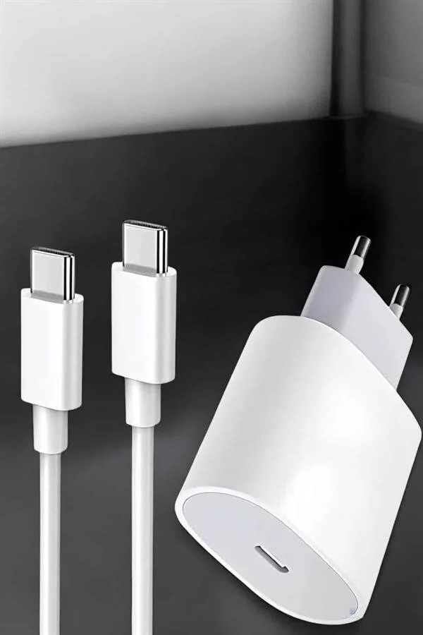 20W USB-C Hızlı Şarj Adaptörü ve Kablosu - iOS 15/15 Pro Max Uyumlu