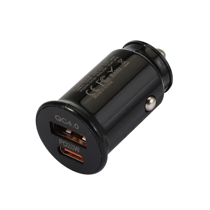 20W USB Type-C Araç Şarjı - Hızlı Çift Portlu Çakmaklık Adaptörü