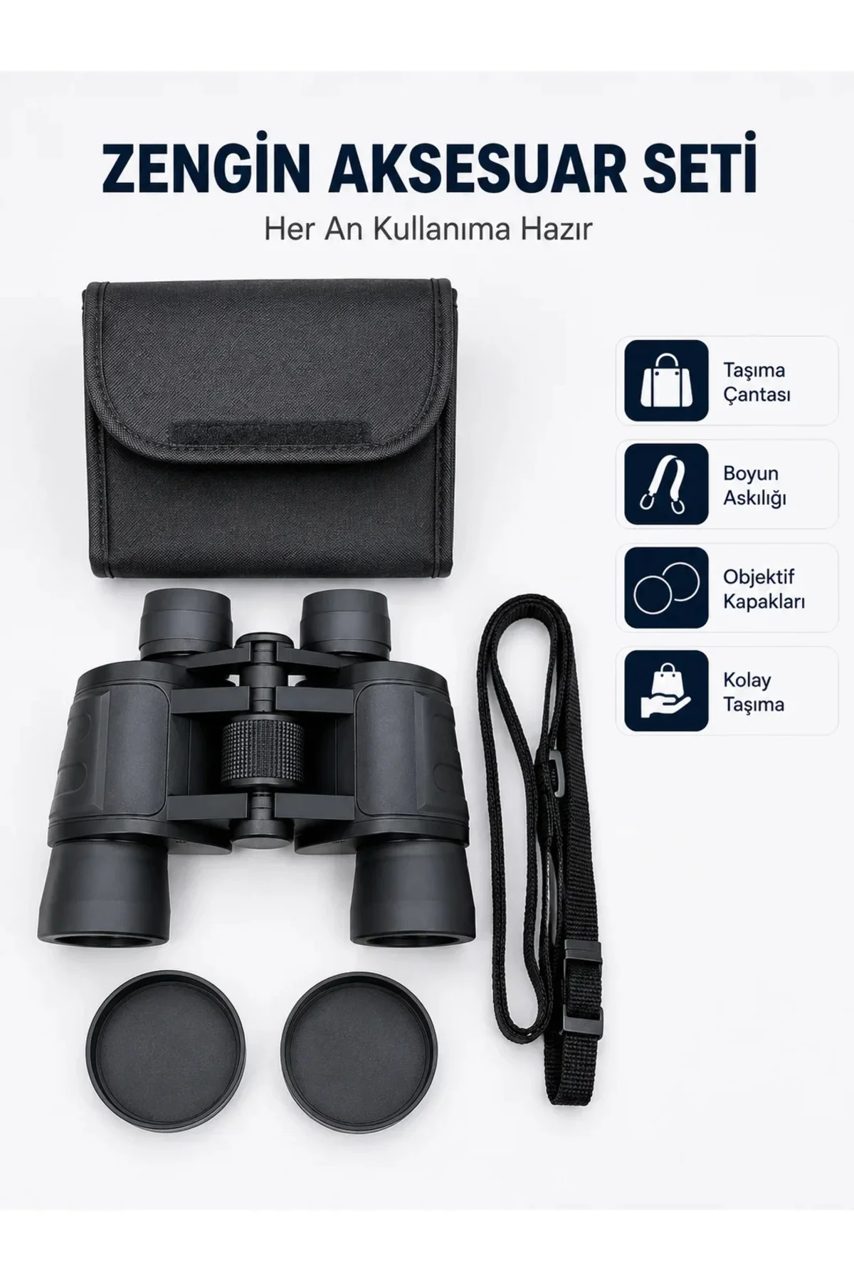 20x Büyütmeli Profesyonel Dürbün | HD Optik Lens Taşıma Çantalı ve Boyun Askılı