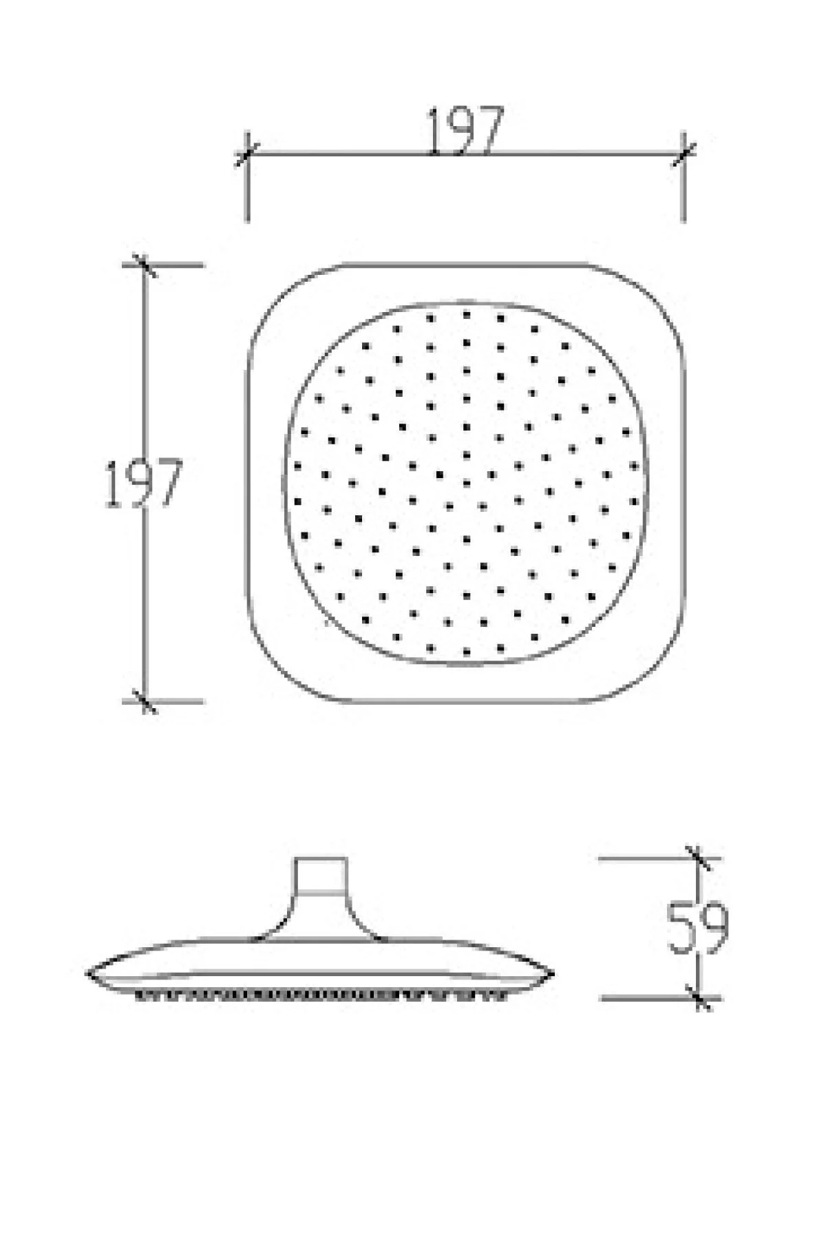 20x20 Cm Paslanmaz Kare Ultra Ince Tepe Duş Başlığı Inox 20x20 Cm Paslanmaz Kare Ultra Ince Tepe Duş Başlığı Inox - Görsel 2