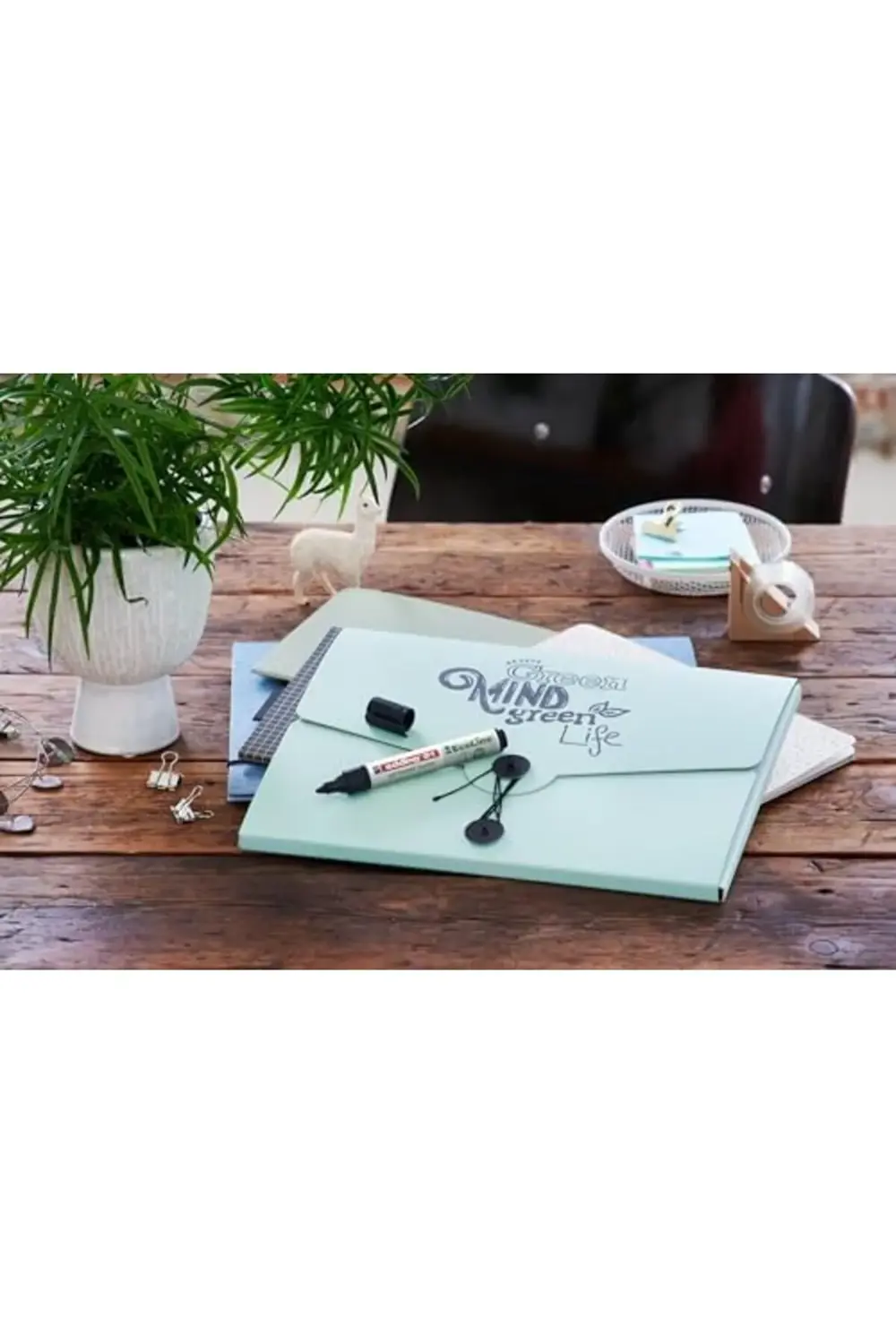 21 EcoLine permanent markör, 4'lü set, karışık renkler, yuvarlak