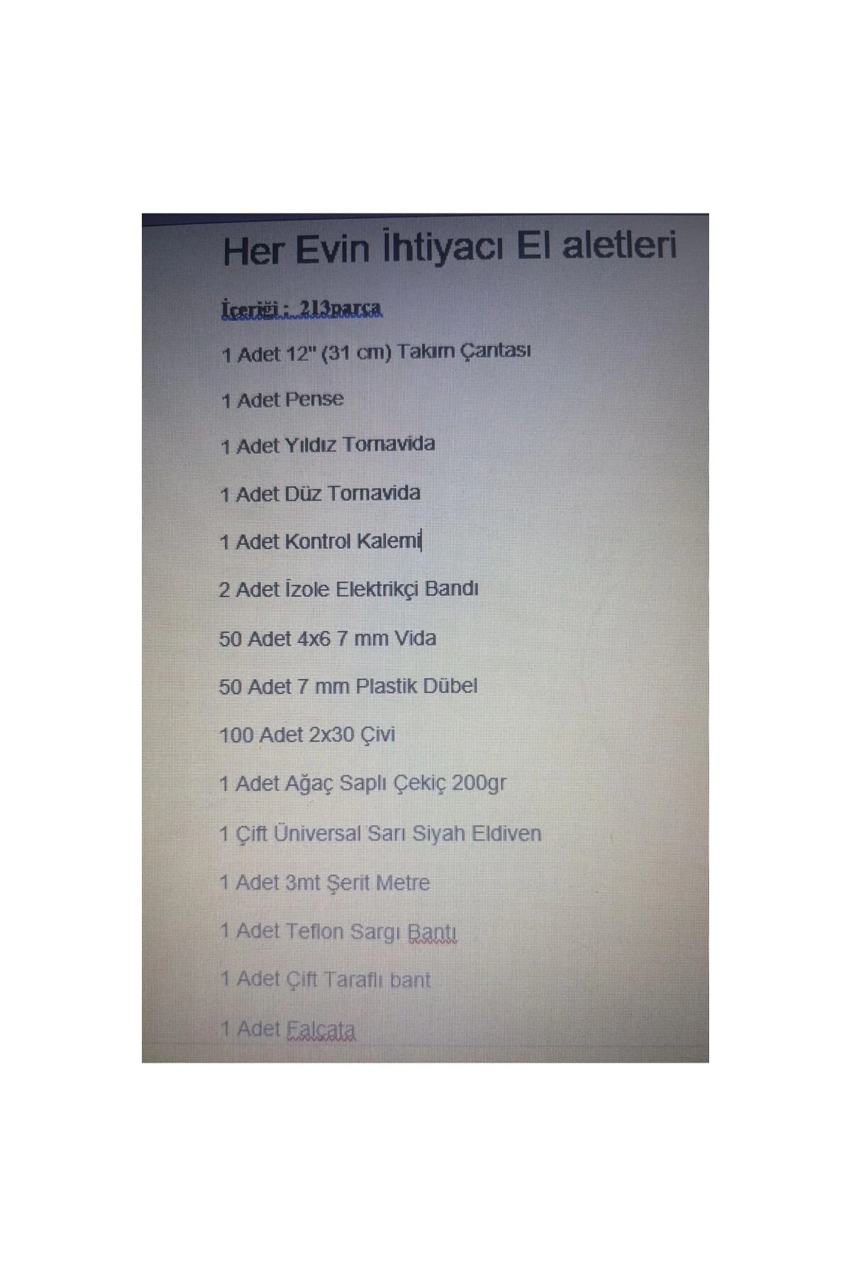 213 Parça Profesyonel El Aleti Seti, Takım Çantası
