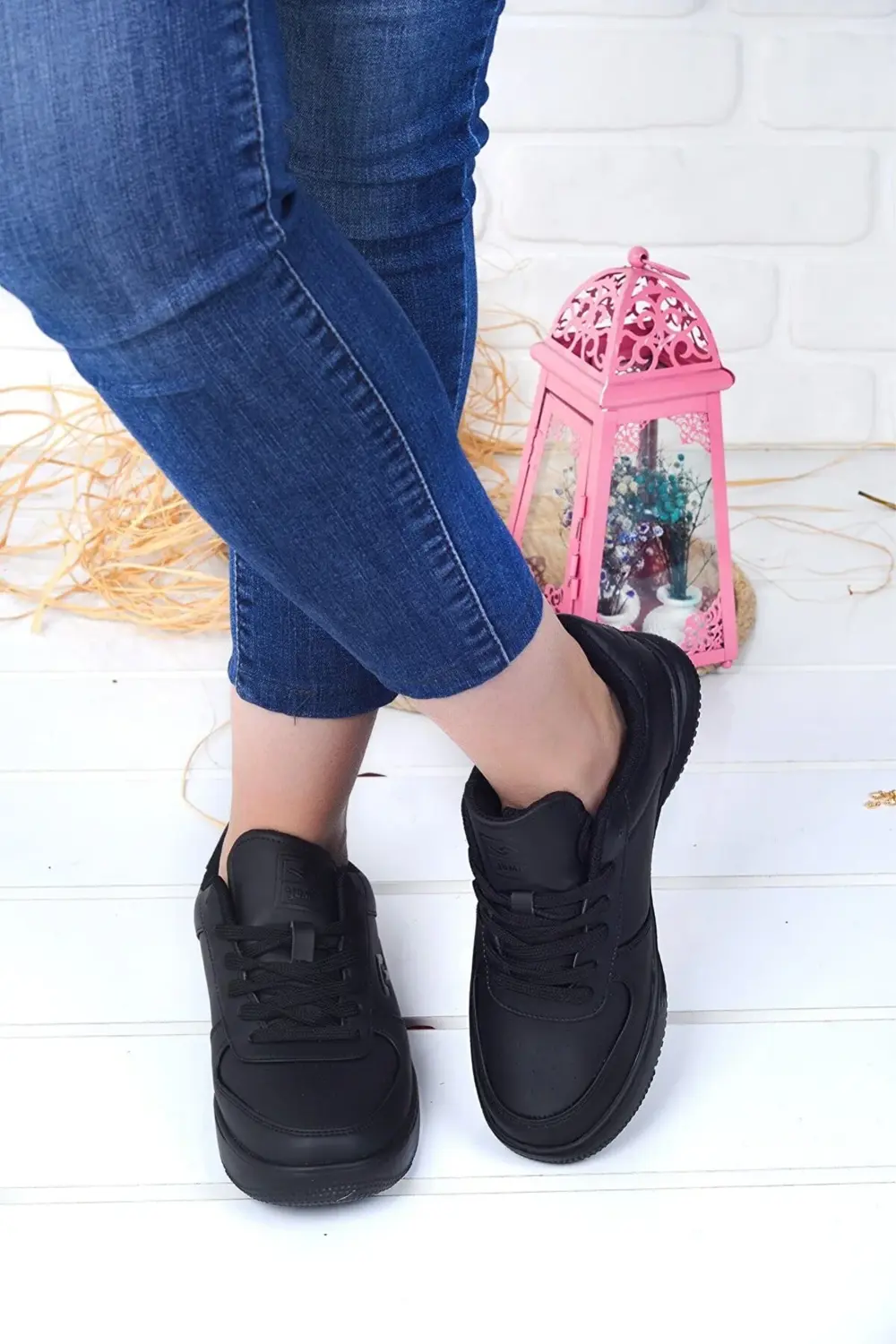 21516 / 22233 Kadın - Erkek Siyah Sneaker Unisex Anatomik Günlük