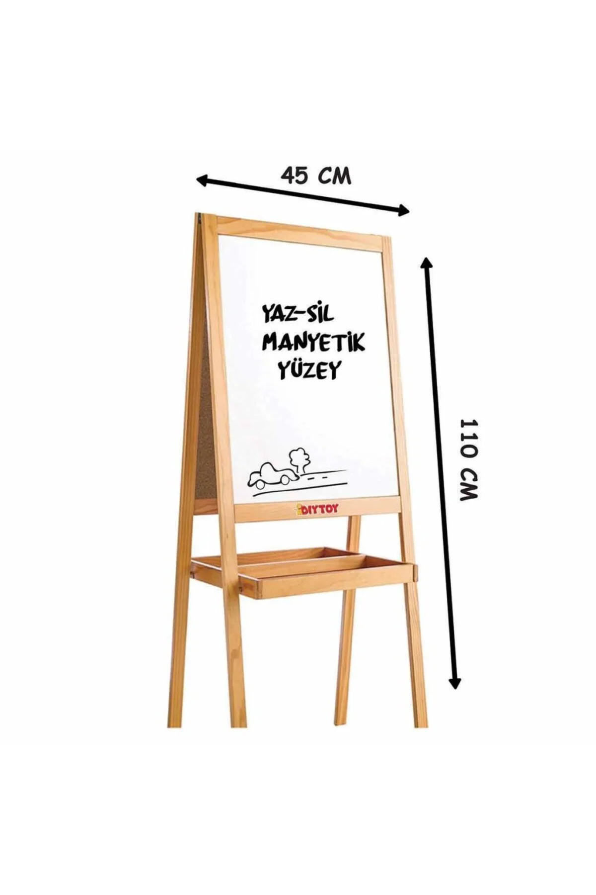 2195 AYAKLI ÇİFT TARAFLI MANYETİK AHŞAP YAZI TAHTASI