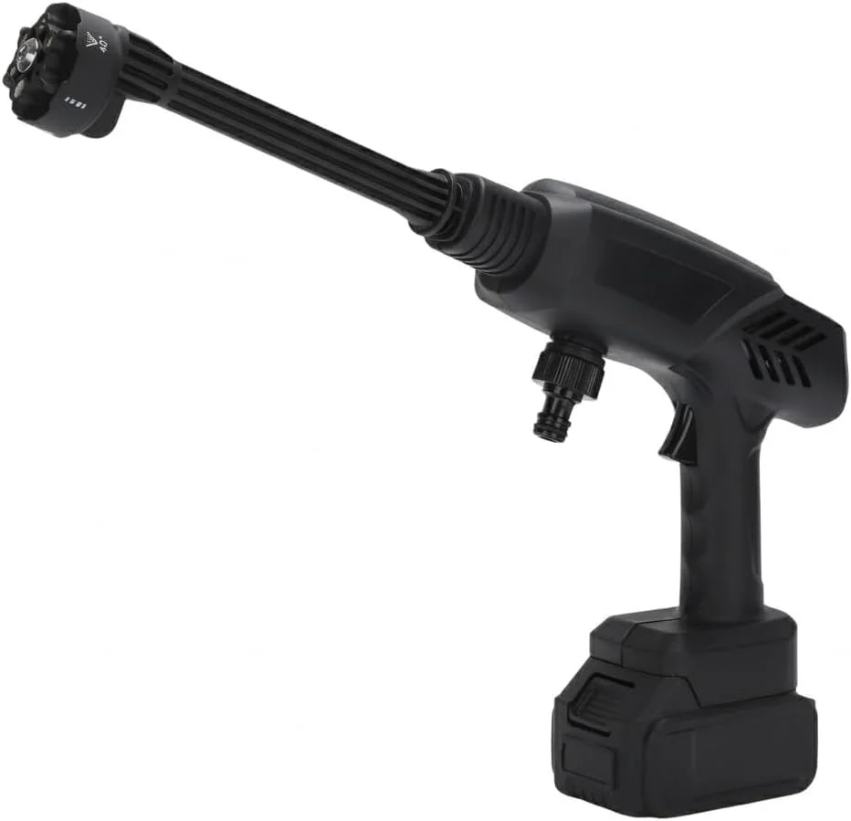 21V 4000mAh Li-ion Kablosuz Yıkama Tabancası - Siyah