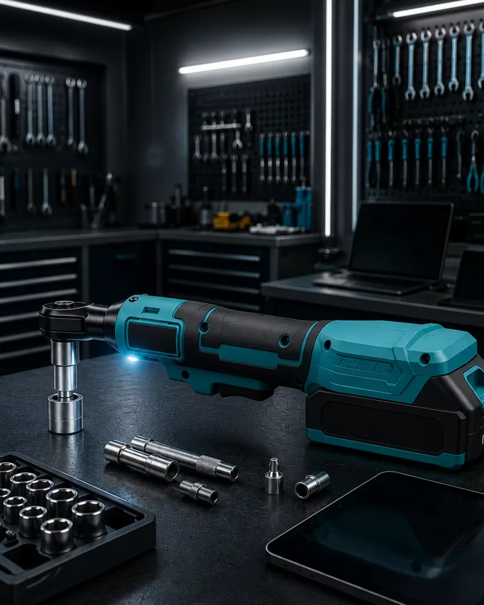 21V Çift Bataryalı Cırcır Anahtar Dar Alan Montaj Aleti - 40 Nm Tork ve LED Işıkla