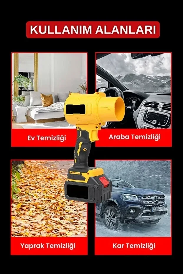 21v Kablosuz Hava Üfleyici | 32.000rpm Turbo Fan, 12.000mah Batarya, Bahçe &amp;amp; Araç Kurutma / Sarı Bx40 Fiyatı, Yorumları ve Özellikleri