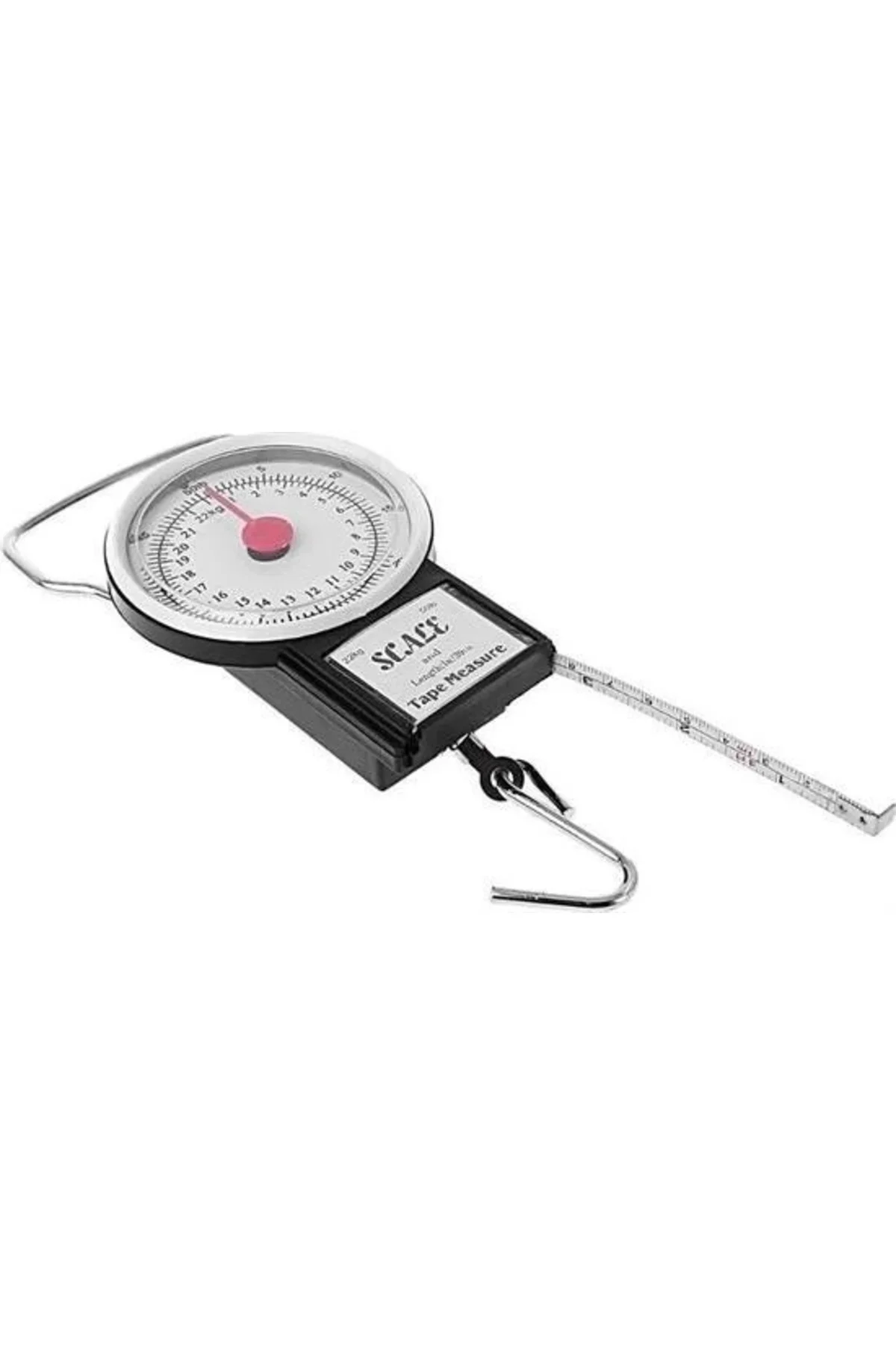 22 Kg/50lb Kancalı Tartı Aleti 1 Metre Mezuralı Askılı Balıkçı Te
