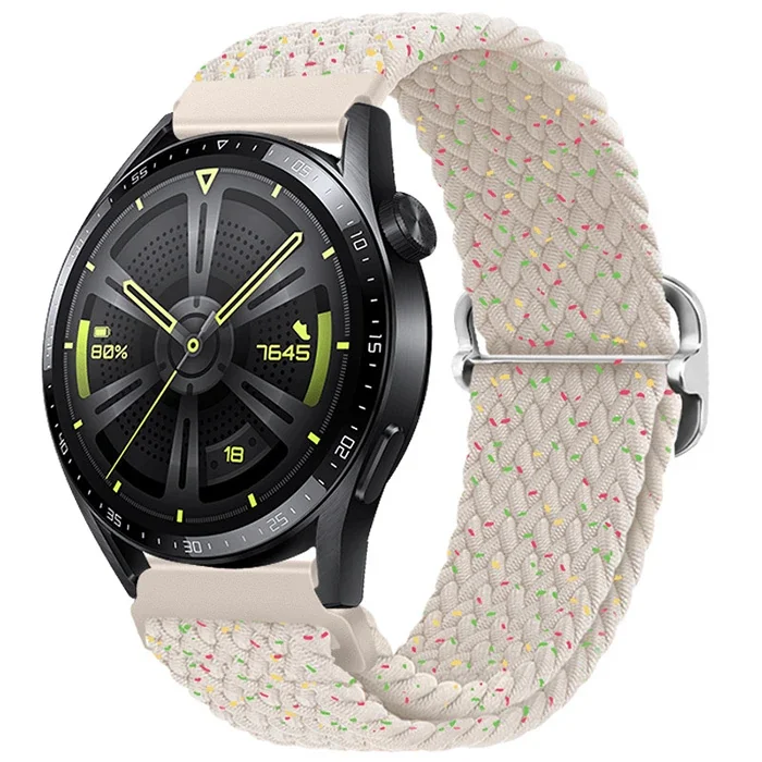 22 mm Japon Toka Elastik Saat Kayışı Kordonu Gear S3 Watch 4 Gt2 GT2E 46 mm - Esnek Dayanımlı Ayarlanabilik Kordon (5775)