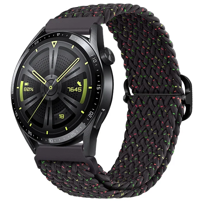22 mm Japon Toka Elastik Saat Kayışı Kordonu Gear S3 Watch 4 Gt2 GT2E 46 mm - Esnek Dayanımlı Ayarlanabilik Kordon (5775)