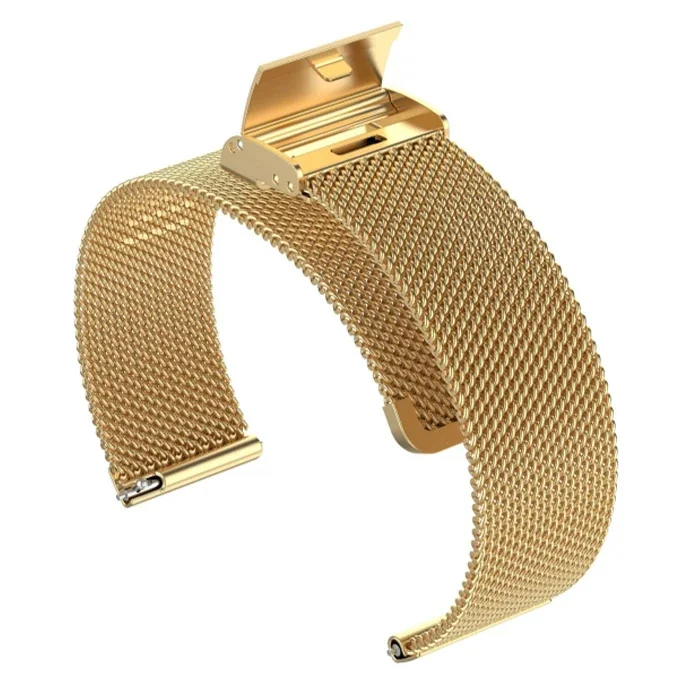 22 mm Milano Metal Saat Kordonu - Gear S3/Watch4/GT2/GT2e 46 mm Uyumlu Klasik Kopça