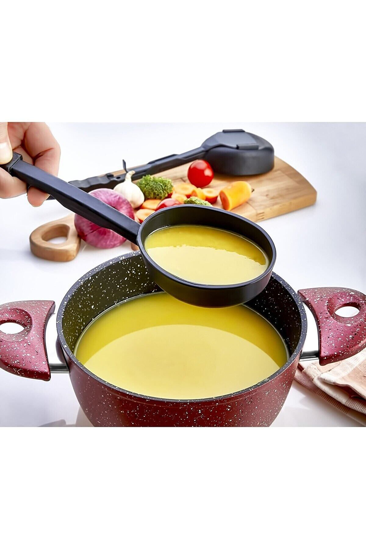 Plastlife 220 Derece Ye Dayanıklı Gıdaya Uygun 3’Ü 1 Arada Servis Seti Kepç