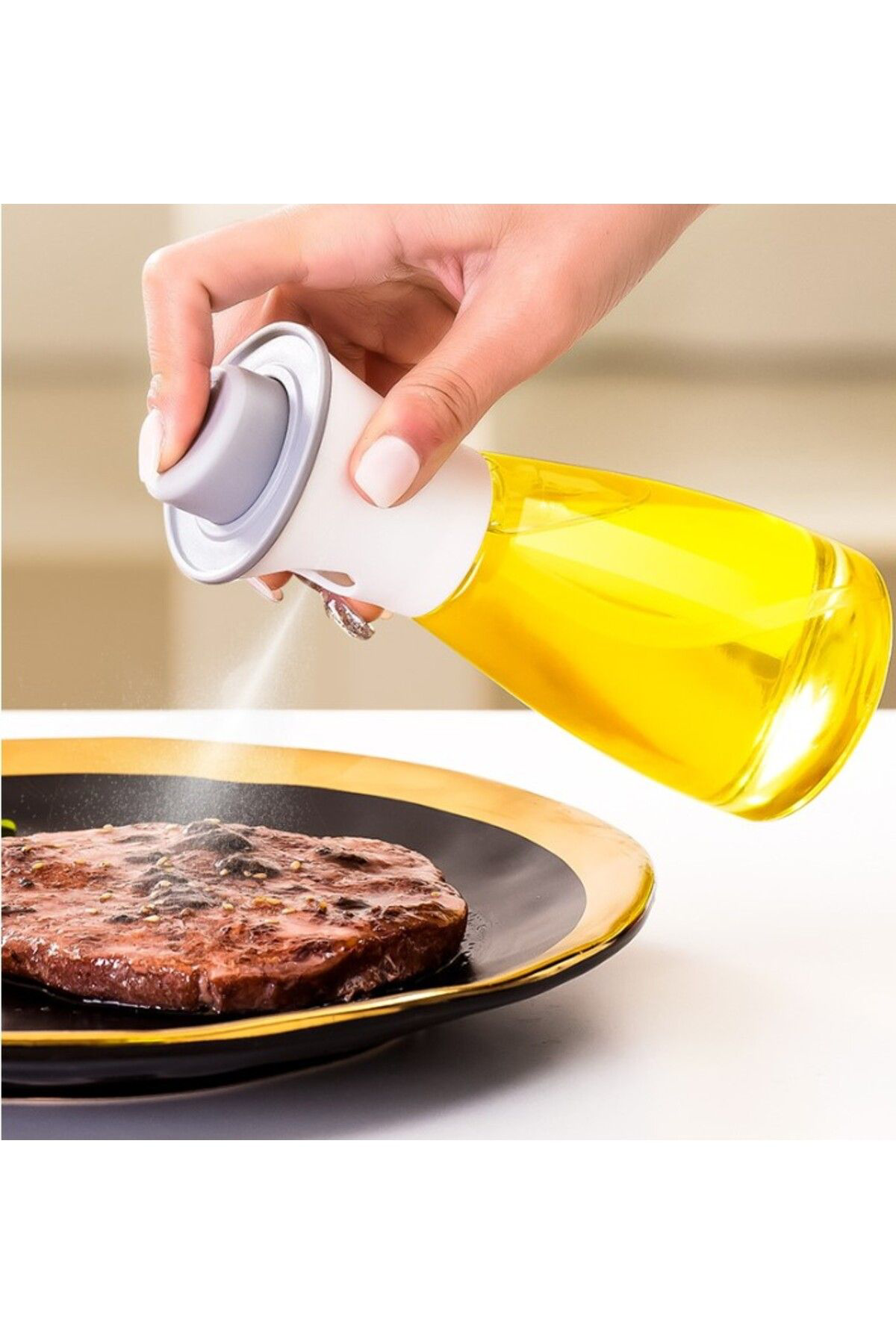 Zs Demir 220 Ml Çok Amaçli Spreyli Cam Şişe Sirkelik Yağdanlik