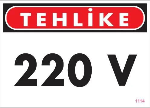 220 V Teklike Uyarı Levhası 25x35 KOD:1114 220 V Teklike Uyarı Levhası 25x35 KOD:1114 Fiyatı, Yorumları ve Özellikleri