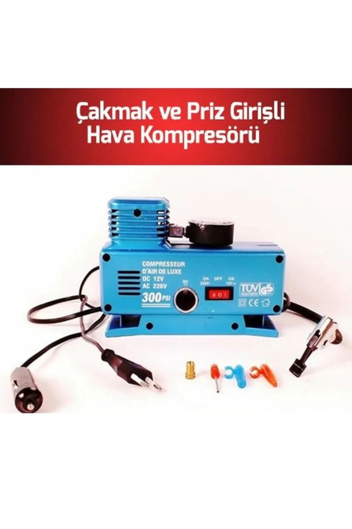 220 Volt-12 Volt 250 Psi Geniş Uygulama Yelpazesi Kompresör Lasti