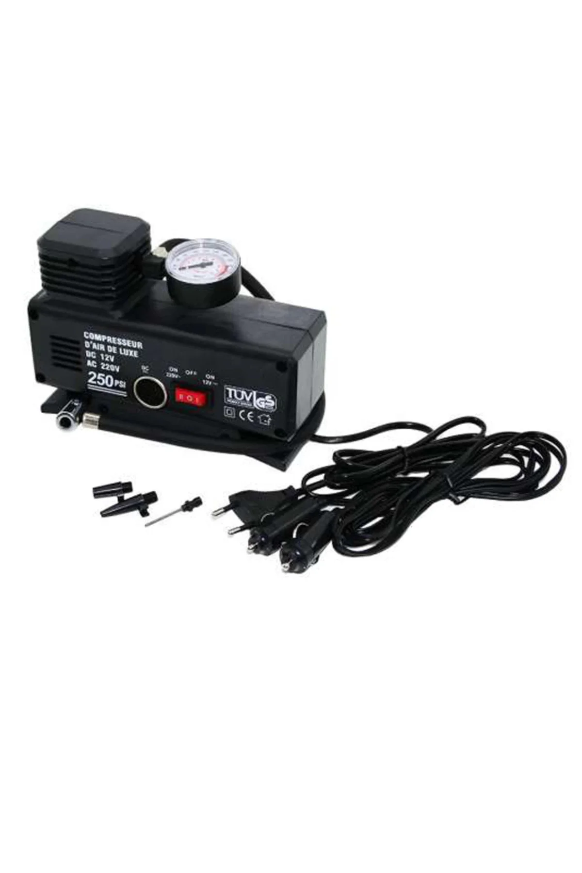 220 Volt-12 Volt 250 Psi Psi Kompresör Lastik Hava Şişirme Oto Po