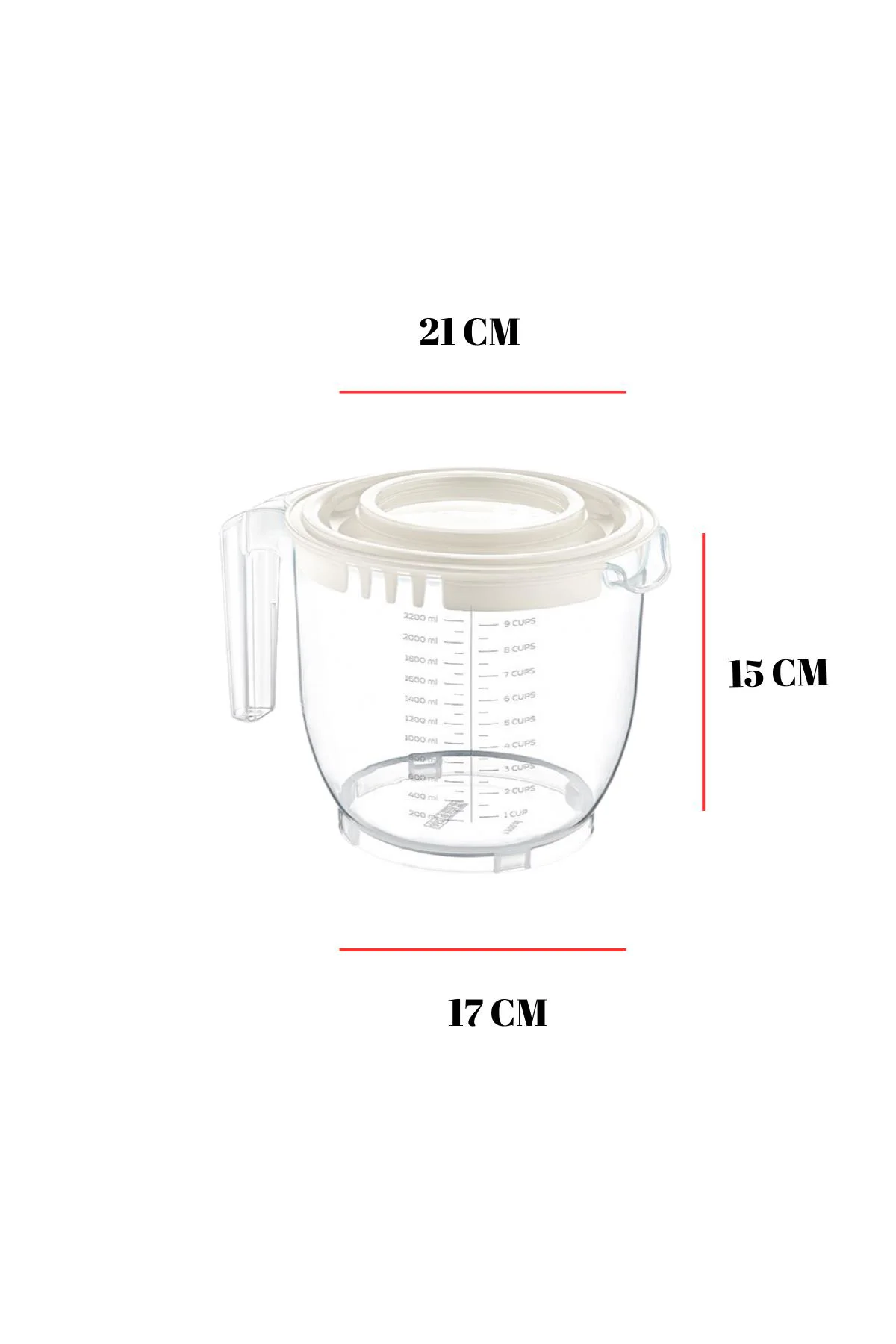 2200 Ml Mikser Kabı Mavi & Ölçü Kabı & Saklama Kabı-DNY0026 2200 Ml Mikser Kabı Mavi & Ölçü Kabı & Saklama Kabı-DNY0026