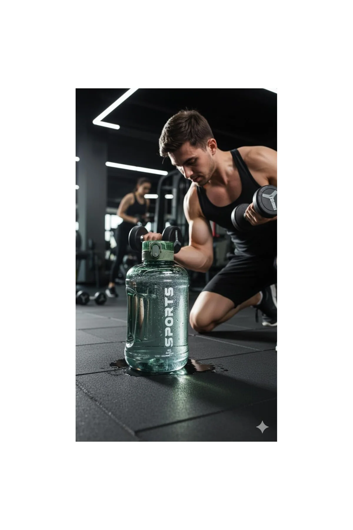 2200 Ml Sporcu Su Matarası - Bpa'Sız Fitness Salon Ve Outdoor Kul