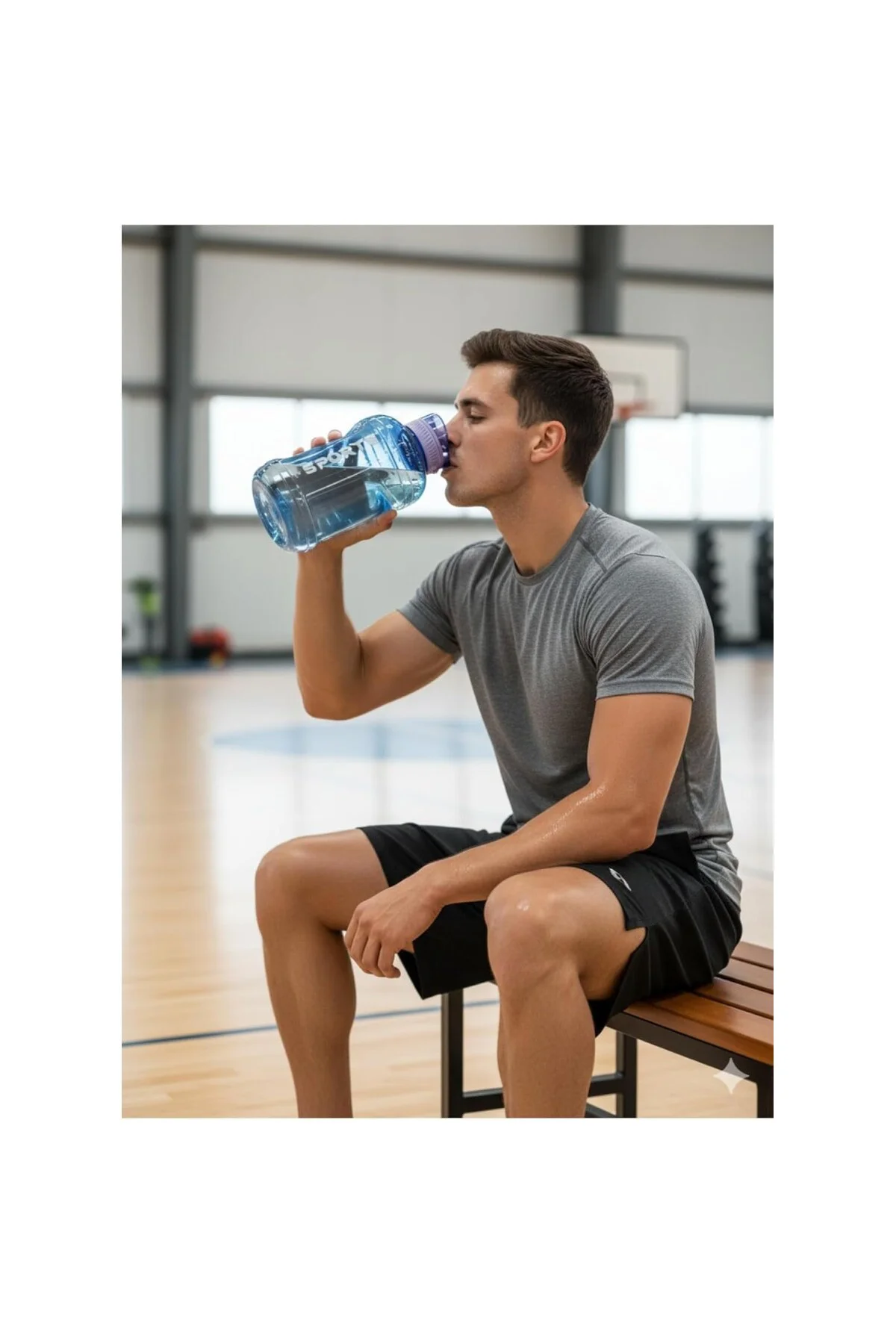 2200 Ml Sporcu Su Matarası - Bpa'Sız Fitness Salon Ve Outdoor Kul
