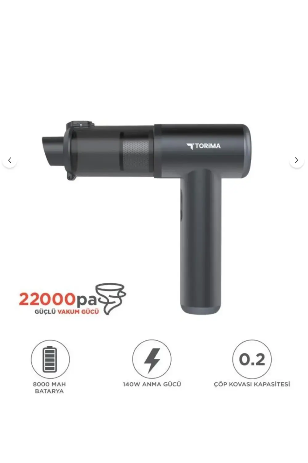 22.000PA Güçlü Emiş USB-C Şarjlı Kablosuz Araç Süpürgesi LT-102 22.000PA Güçlü Emiş USB-C Şarjlı Kablosuz Araç Süpürgesi LT-102