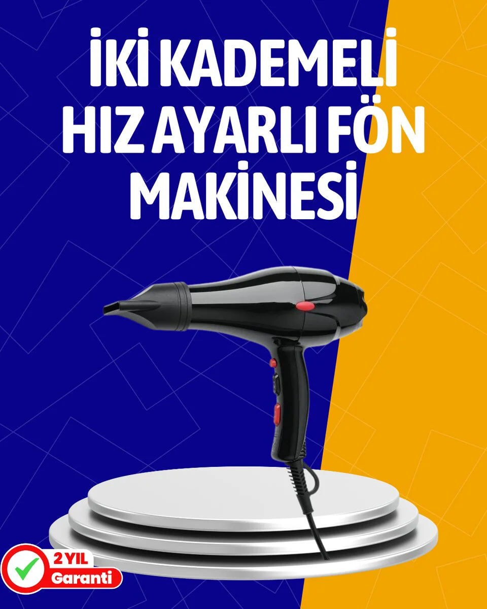 2200W Güçlü Motorlu Ergonomik Fön Makinesi - Profesyonel Saç Kurutma ve Şekillendirme