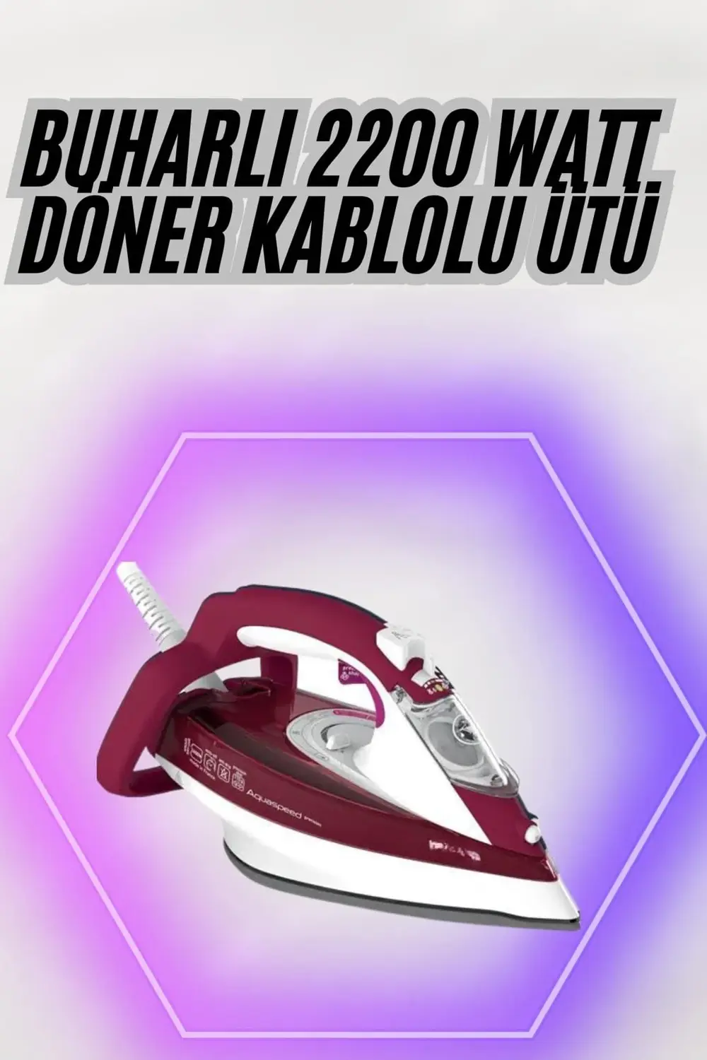 2200W Seramik Kaplama Estetik Tasarımı 360 Derece Dönebilir Kablo