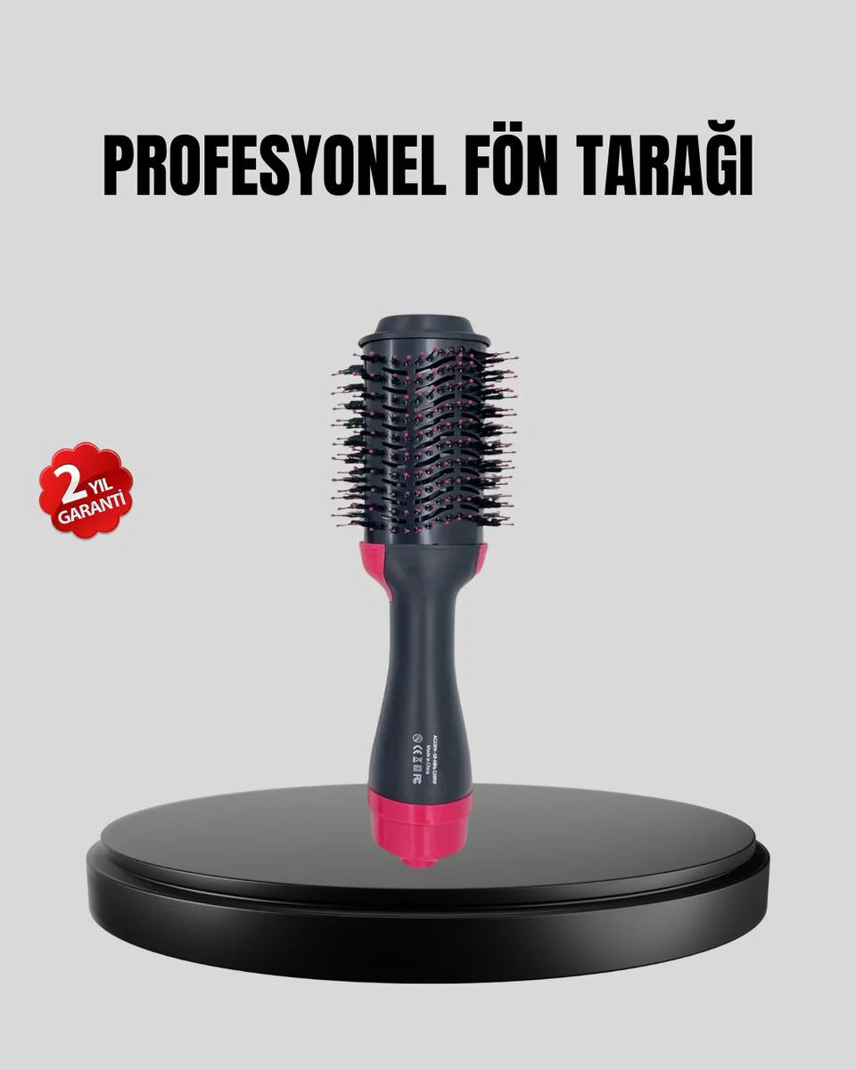 220°C Profesyonel Fön Tarağı - İyonlu 1200W Saç Kurutma Makinesi, 3 Isı Ayarı ve Ergonomik Tasarım