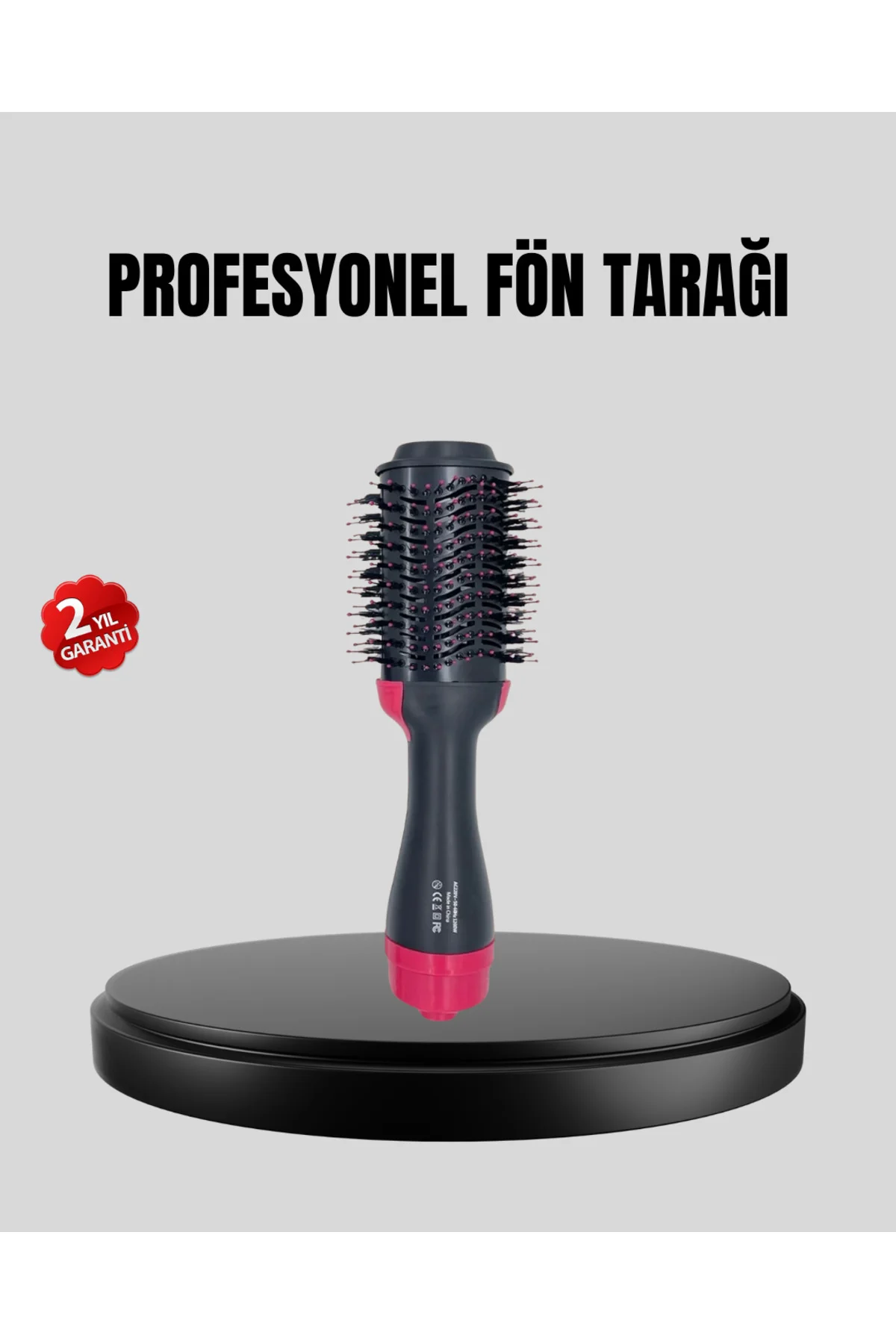 220°C Profesyonel Fön Tarağı – Negatif İyon Teknolojili, 3 Isı Kademeli, 1200W