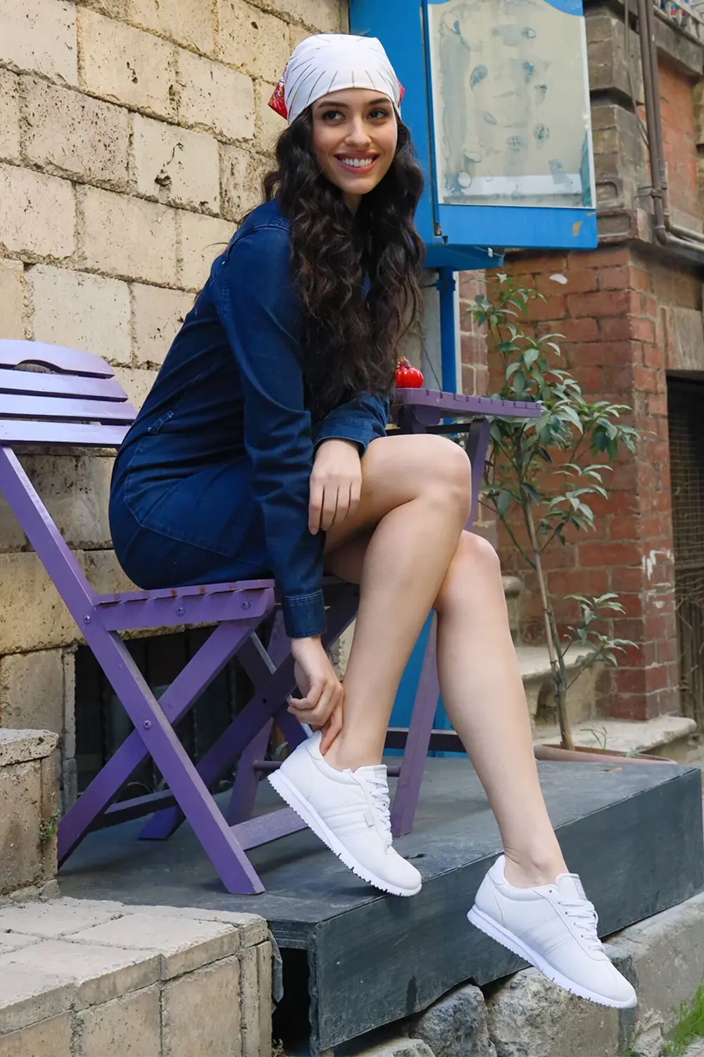 22211 Beyaz Cilt Kadın Sneaker Günlük Spor Ayakkabı