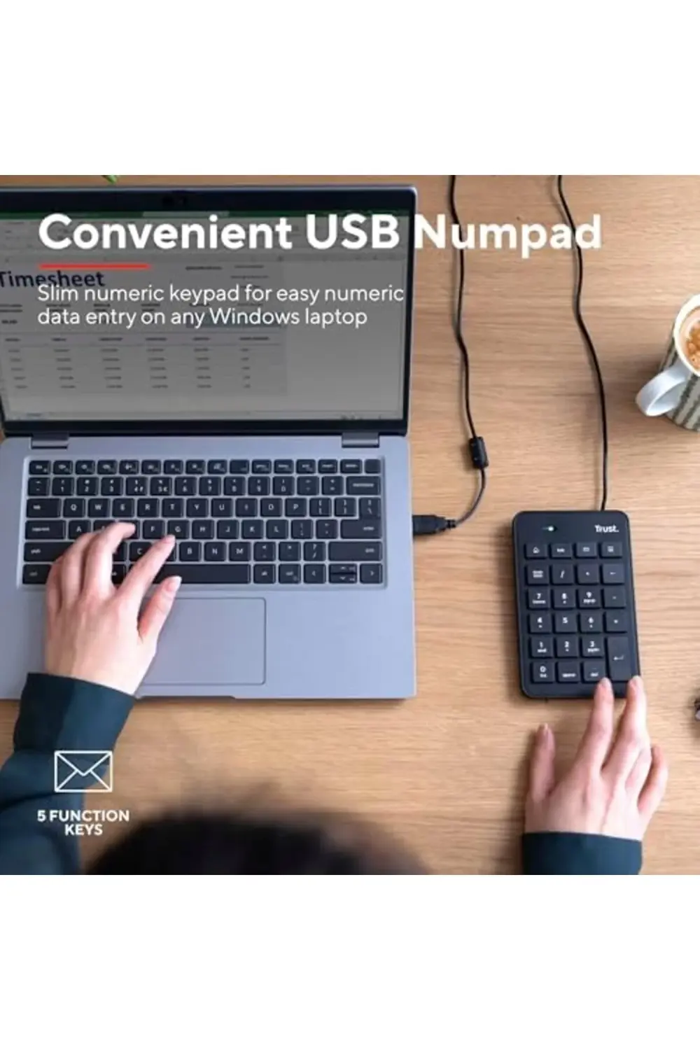 22221 Xalas Usb Sayısal Mini Klavye, Siyah 1185222