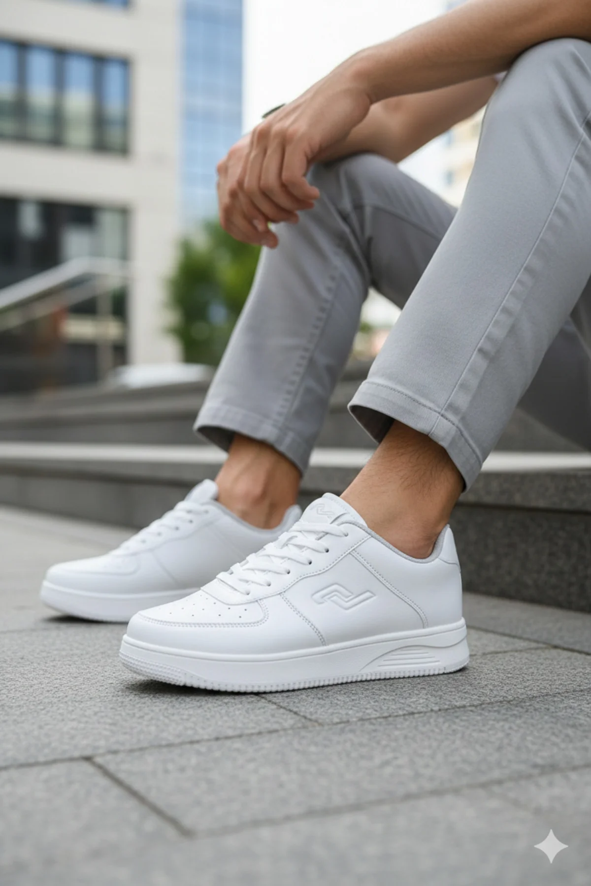 22233 Beyaz Erkek Kadın Unisex Sneaker Günlük Spor Ayakkabı