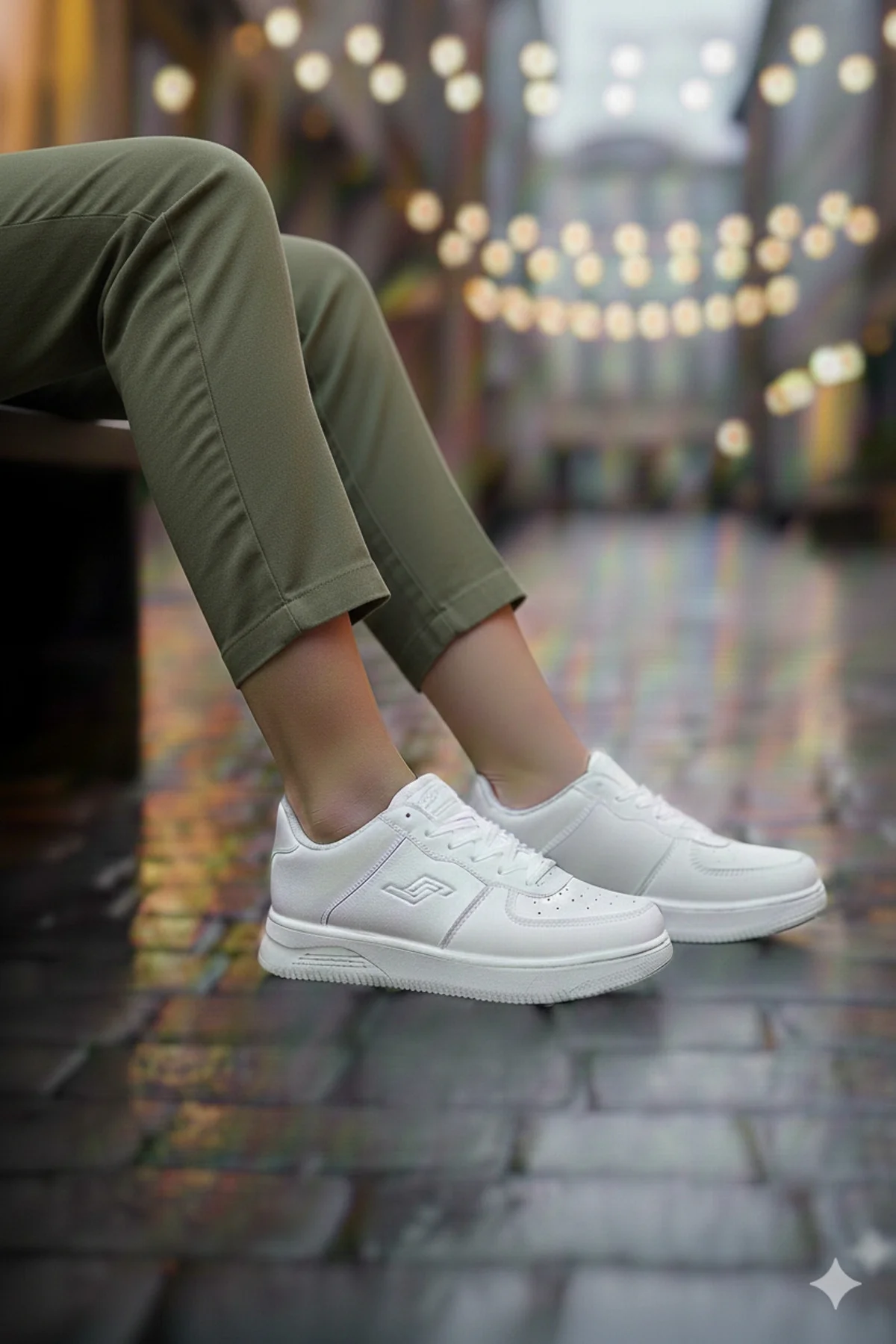 22233 Beyaz Erkek Kadın Unisex Sneaker Günlük Spor Ayakkabı