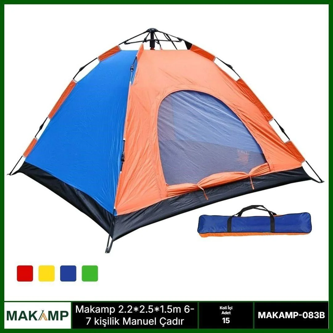 2.2*2.5*1.5m 6-7 Kişilik Manuel Çadır - Aile Kampı İçin Geniş ve Pratik Çadır Fiyatı, Yorumları ve Özellikleri