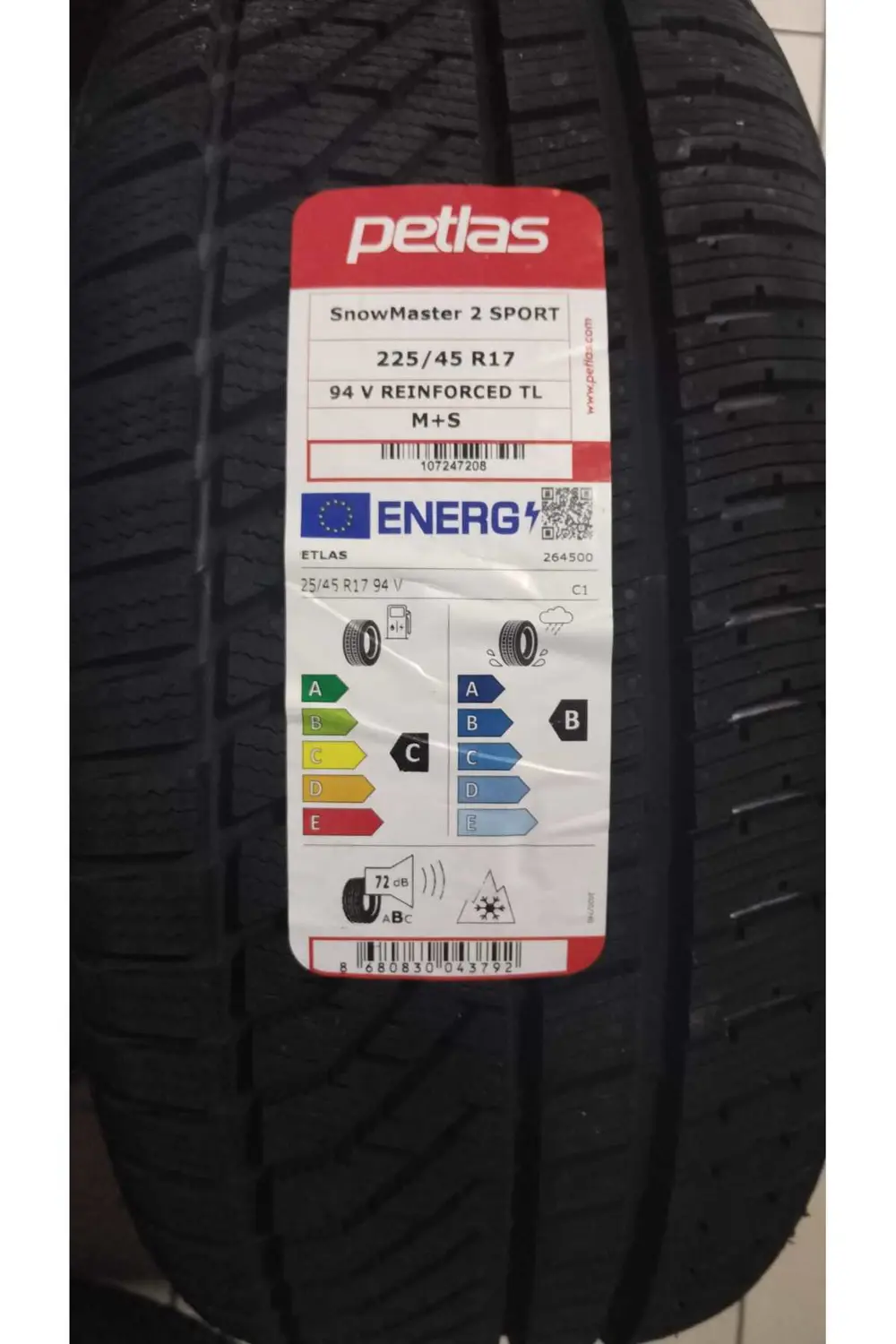 225/45 R17 TL 94V REINF. SNOWMASTER 2 SPORT KIŞ LASTİĞİ 2025 ÜRET
