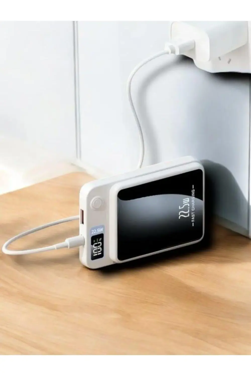 22.5W Magsafe Kablosuz Şarjlı Powerbank Dijital Ekran ve Hızlı Şa