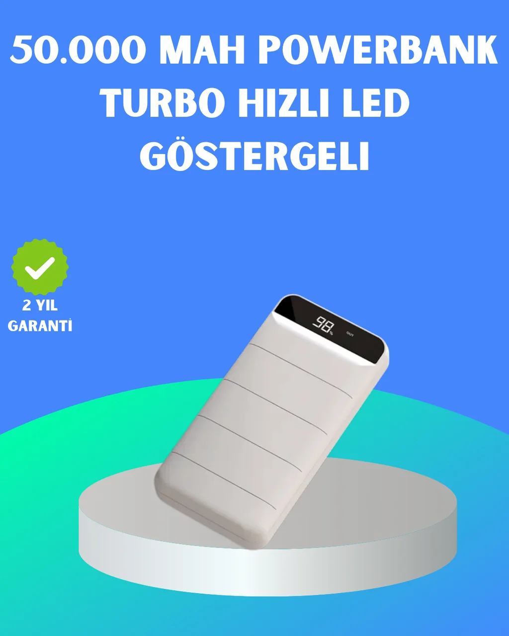 22.5w Pd Destekli Taşınabilir Şarj Cihazı Çoklu Çıkışlı Model Pow renkli