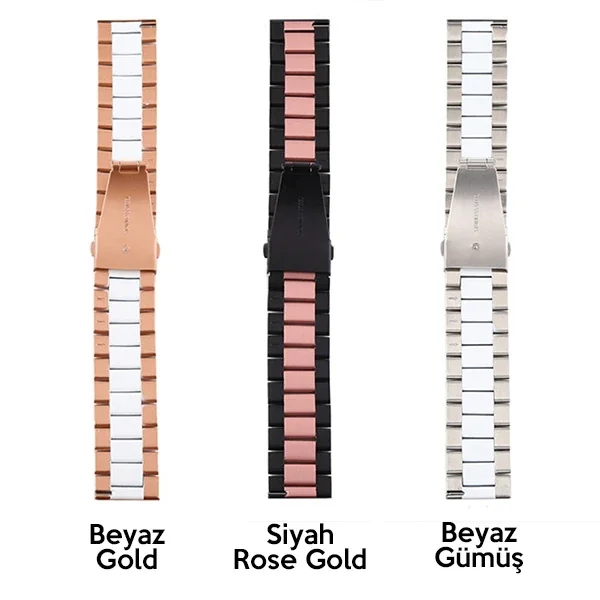 22MM Gear S3 Watch 4 -GT2 GT2E 46MM KayışKordon Seramik Paslanmaz Çelik-1852 22MM Gear S3 Watch 4 -GT2 GT2E 46MM KayışKordon Seramik Paslanmaz Çelik-1852