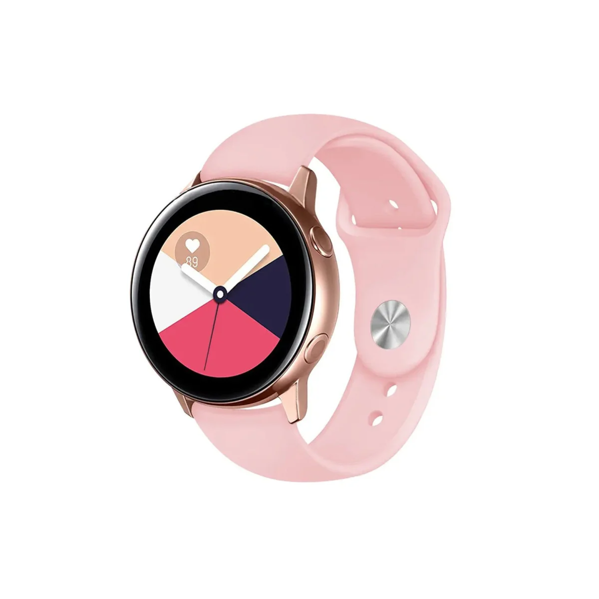 22mm Klasik Pembe Saat Kordonu - Esnek ve Rahat Kullanım