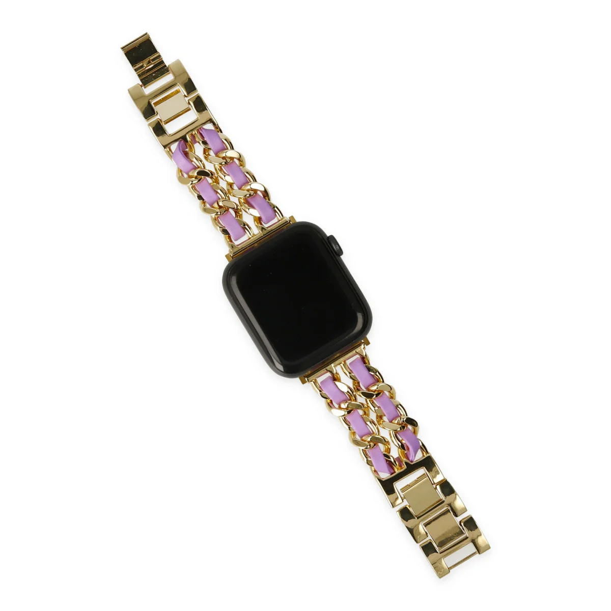 22mm Metal Bakla Kordon Lila - KR405 Şık Saat Aksesuarı