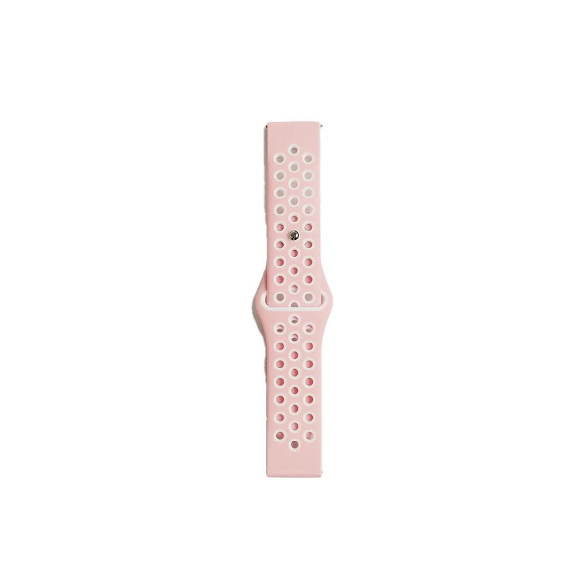 22mm Spor Delikli Kordon Pembe-Beyaz - Rahat ve Şık Spor Atkı