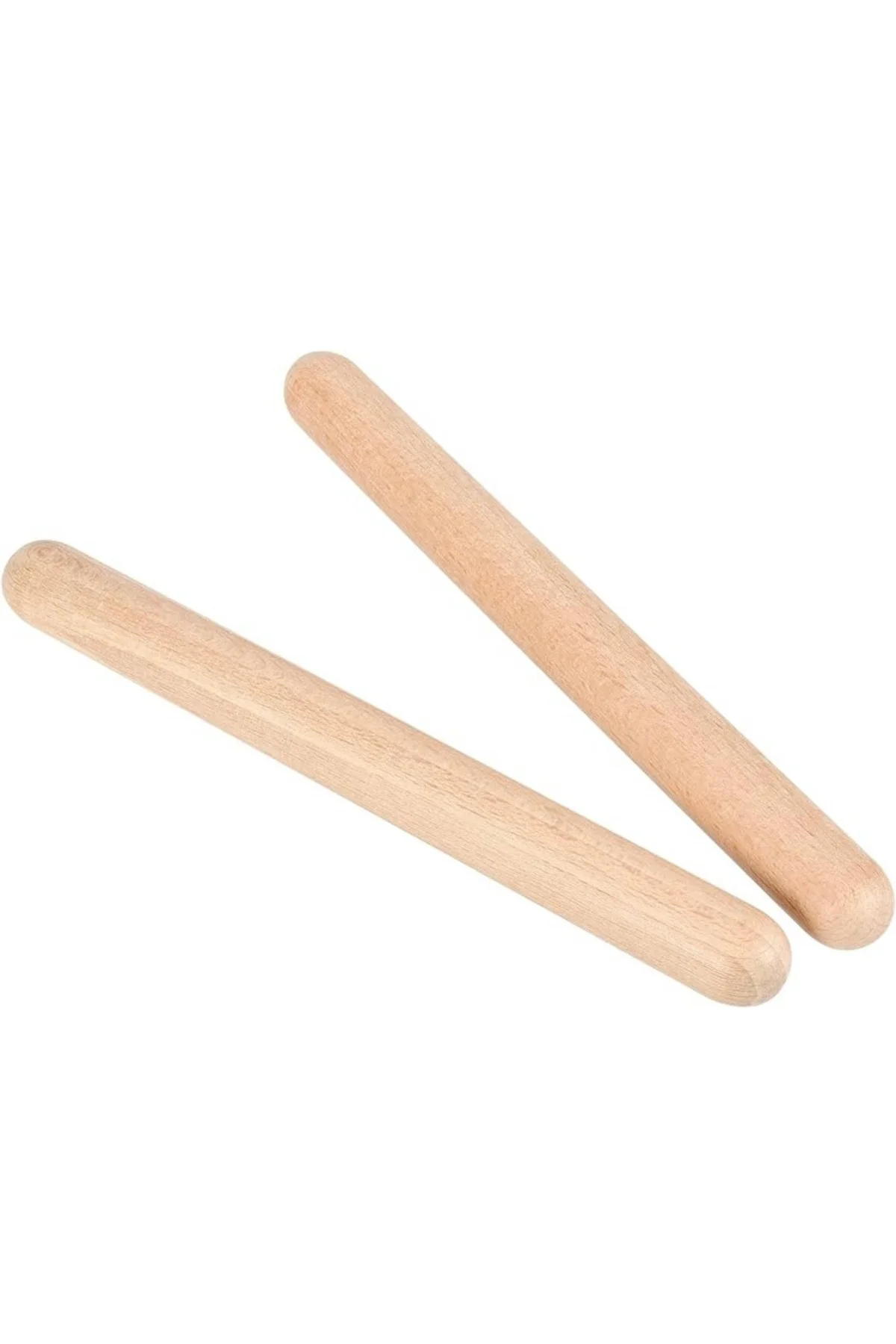 23 cm. 1 Çift Ahşap Ritim Çubuğu Perkusyon Müzik Sopası Yuvarlak 