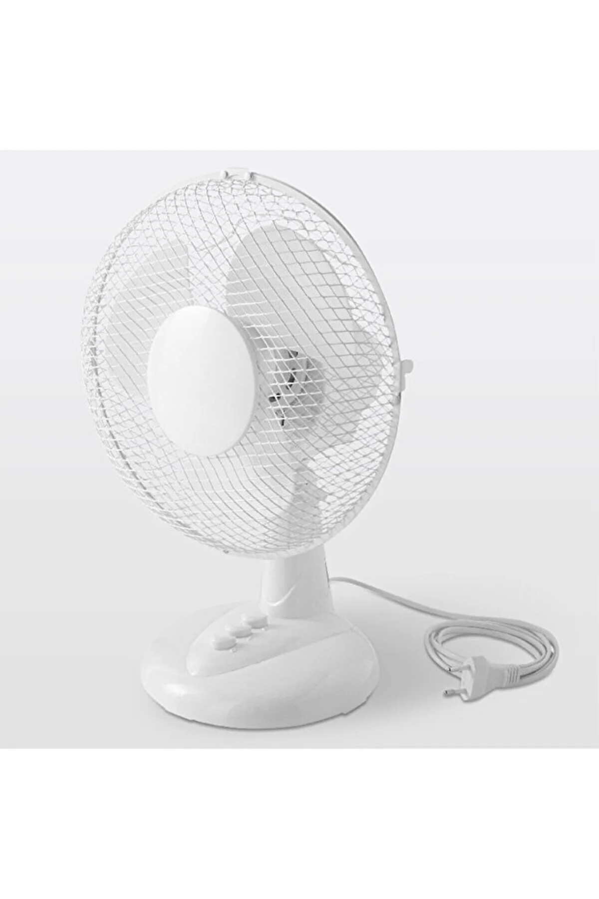 23 cm 3 Kademeli Masa Üstü Vantilatör 30W Beyaz 23 cm 3 Kademeli Masa Üstü Vantilatör 30W Beyaz