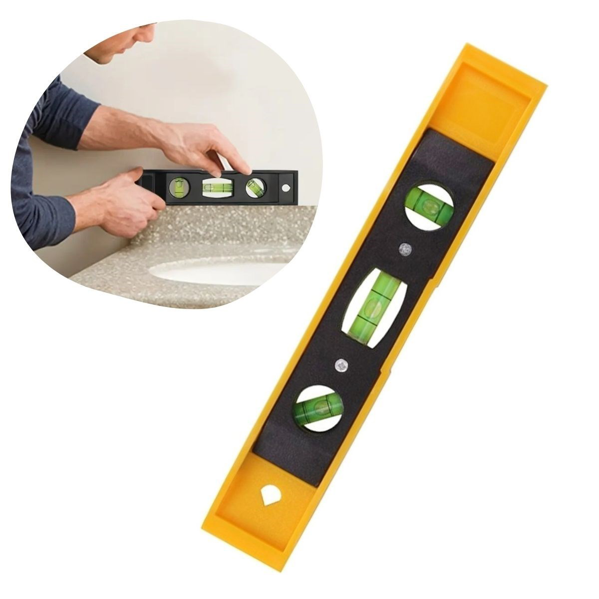 23 cm Uzunluğunda Mini Mıknatıslı Su Terazisi (4741) 23 cm Uzunluğunda Mini Mıknatıslı Su Terazisi (4741)