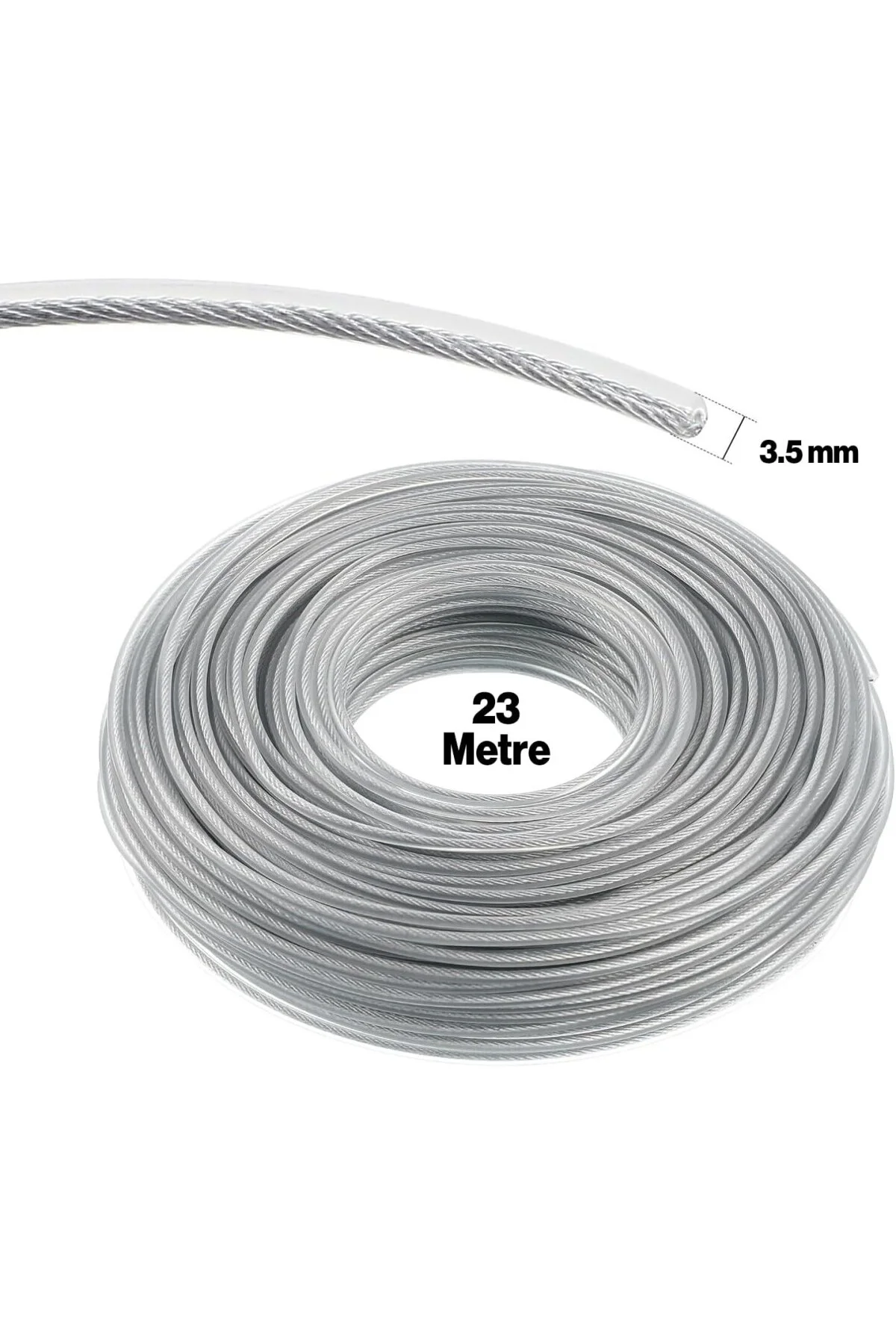 23 METRE Çelik Telli 3.5 mm Misina Motorlu Tırpan Yuvarlak Çim Ot